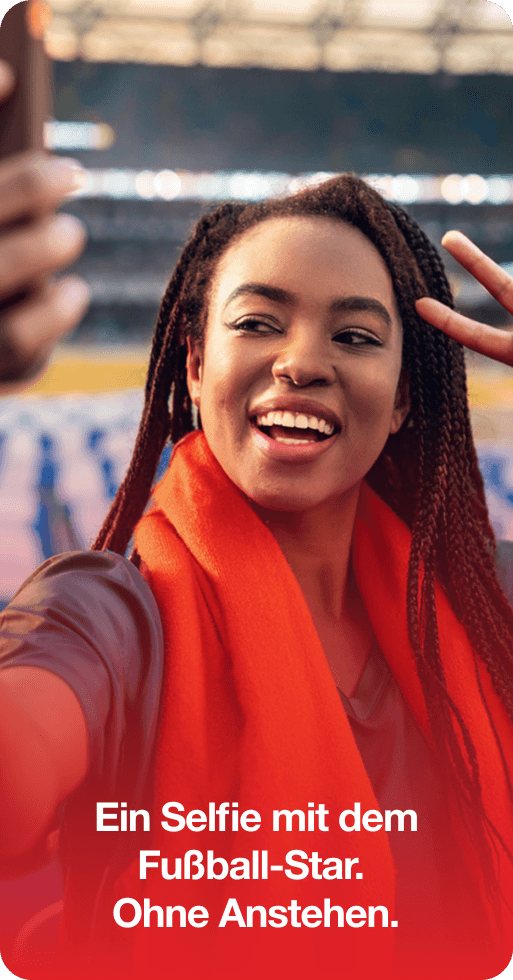 Fan macht ein Selfie